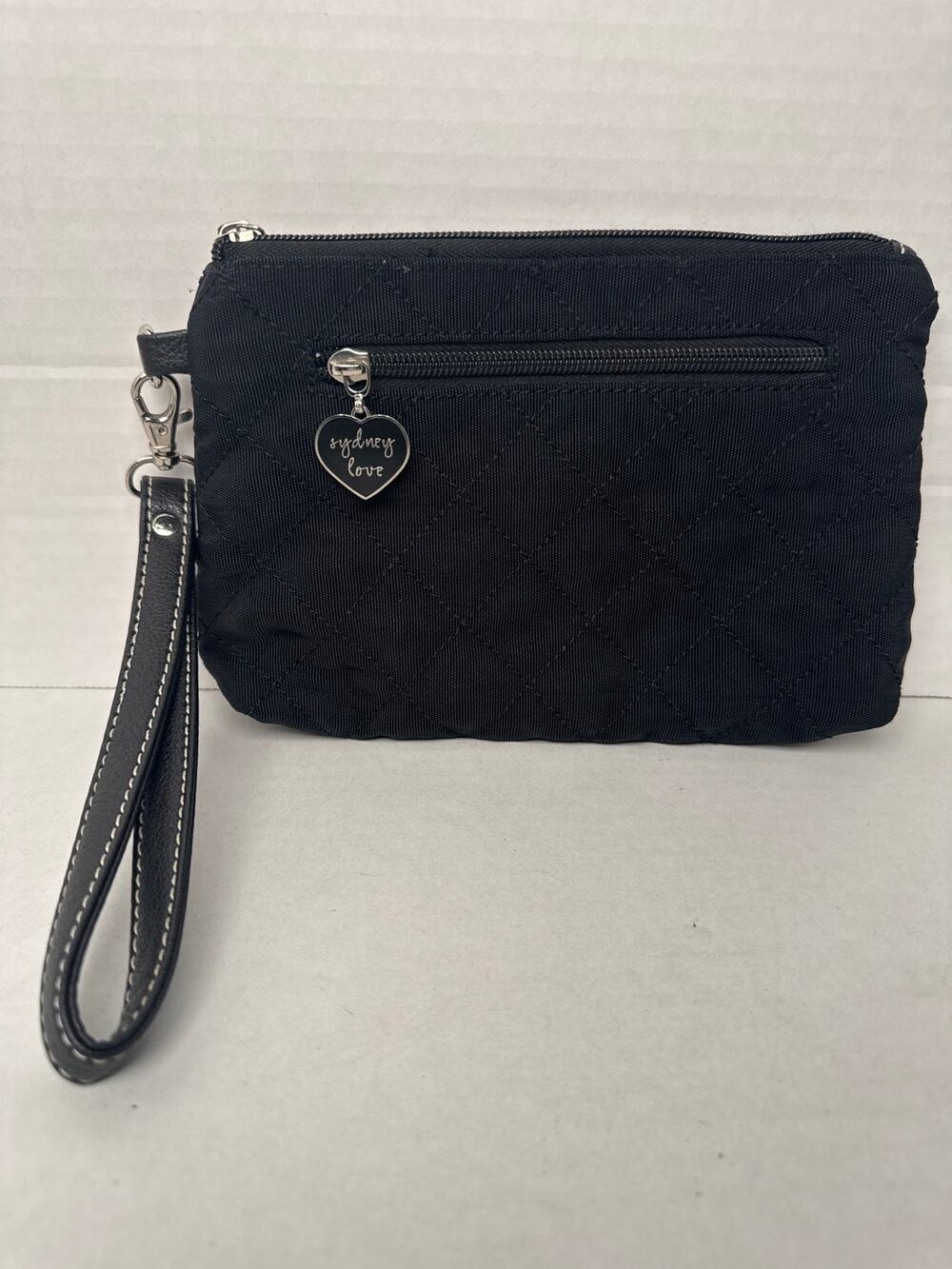 Sydney love small cosmetic zippered black wristlet
